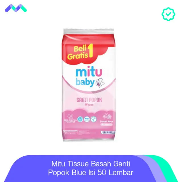 Mitu Tissue Basah Ganti Popok Pink Isi 50 Lembar