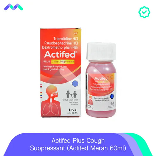 Acitfed Plus Cough Suppressant (Actifed Merah 60 mL)
