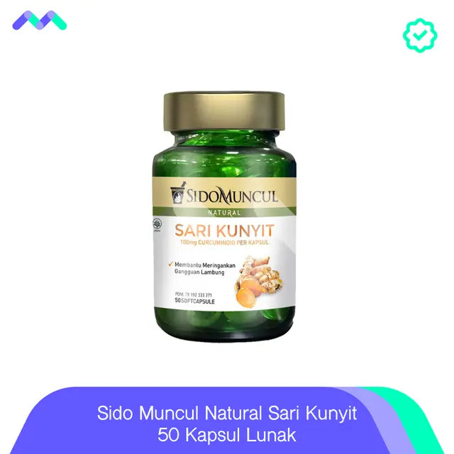 Sido Muncul Natural Sari Kunyit 50 Kapsul Lunak